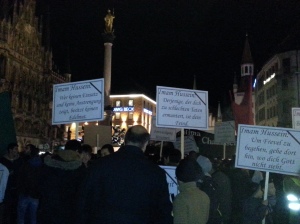 Trauermarsch für Imam Hussain, a.s. am Marienplatz in München